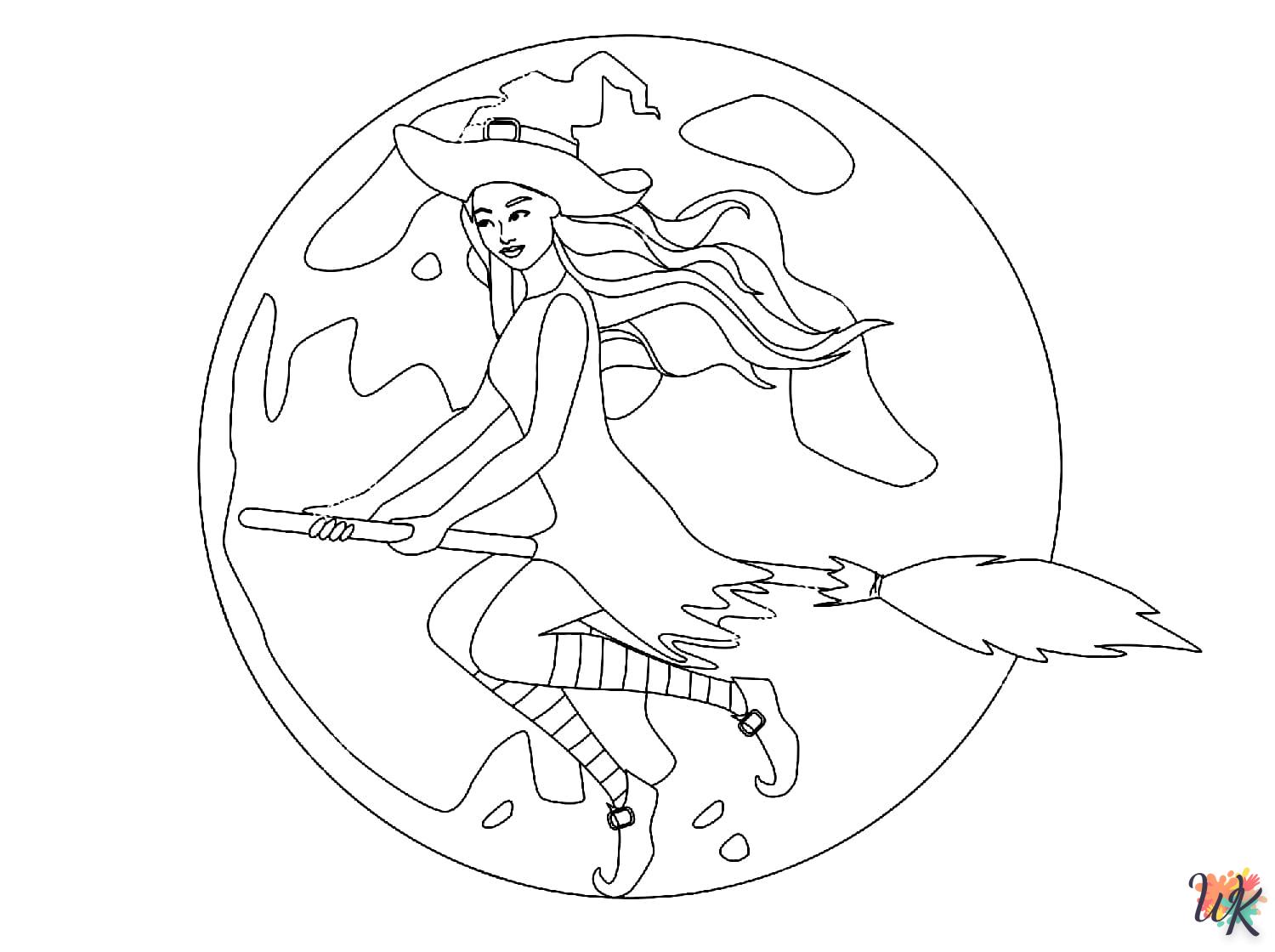 Strega 3 Disegni da Colorare Strega 1